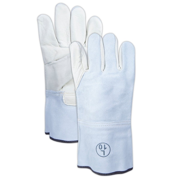 Magid Leather Palm Gloves, Wing Thumb, Grey, L, 12 PK T6575G-L - main